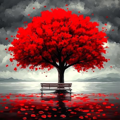 MYBISYMQQ Tree of Life Cross Stitch Kits for Adults,11CT Stamped Cross Stitch Kits for Beginner,DIY Needlepoint Embroidery Patterns Kits Embroidery Patterns for Home Wall Decor 13.7x13.7 inches - color: T016