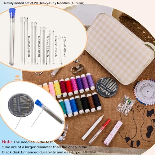 Travel Basic Sewing Kit with Checkered Pattern Sewing Set - color: 130PCS-Checkered