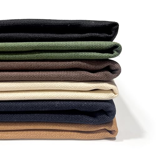 Wildarms 100% Cotton Canvas Fabric by The Yard - 59" Wide 12oz Medium-Heavy Duck Canvas for Sewing DIY, Tote Bags, Upholstery & Embroidery (Dark Blue, 2 Yard pre Cut) - color: Dark Blue, size: 2 yard pre cut