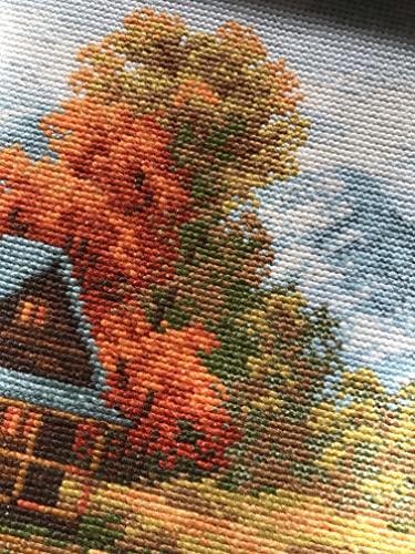 RIOLIS 1079 Autumn View Counted Cross Stitch Kit 14.96 x 10.24 in - style: Autumn View 1079