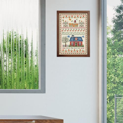 FREEBLOSS Cross Stitch Wall Hanging Kits Joy in The Journey 13.8 * 19.7inch