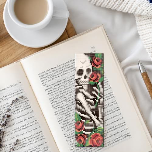 FREEBLOSS 6Pcs Cross Stitch Bookmark Kit Gothic 8x2.4'' 11CT - style: Gothic Theme