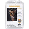 Dimensions 70-65219 Gold Collection in The Shadows Advanced Animal Counted Cross Stitch Kit, 18 Cnt. Black Aida, 5" x 7"