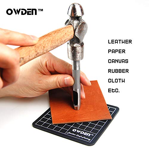 OWDEN 6 Pcs Leather Hollow Hole Punch Set with a Cutting Mat(1/8"-5/16") - size: 6 Pieces