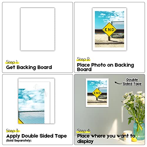 Golden State Art 8x10 White Backing Board, 10 Pack Backer Boards for Print - size: 8x10