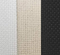 KCS 3 pc of 12" x 18" 18CT Counted Cotton Aida Cloth Cross Stitch Fabric (White+Oatmeal+Black) - color: White+oatmeal+black