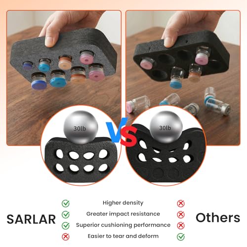 SARLAR Insulin Vial Case for Fridge, 8-Slot Peptide Vial Organizer Holder for Diabetics, All-Size Compatible Fits 1ml 2ml 3ml 5ml 10ml & Tall Vials, Hard Shell Felt Travel Storage Bag for GLP-1 Bottle
