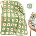 Coopay Crochet Kit for Beginners Adults, Large Granny Square Blanket Kit - color: Upgrade-Large-green