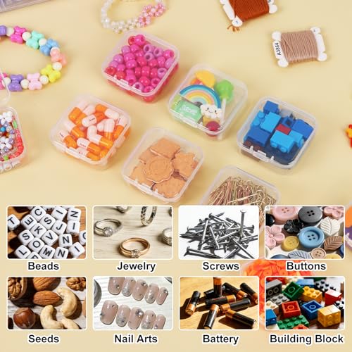 Stackable Bead Organizer 3 Tier with 58pcs Small Boxes Storage Container - size: 3-Tier 58pcs Assorted Boxes