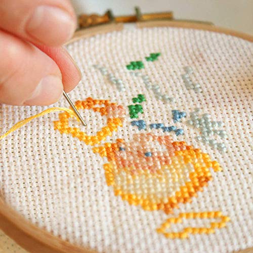 10pcs Cross Stitch Fabric DIY Cross Stitch Aida Cloth Fabric for Embroidery DIY Handmade Art Craft (5.9×5.9in)