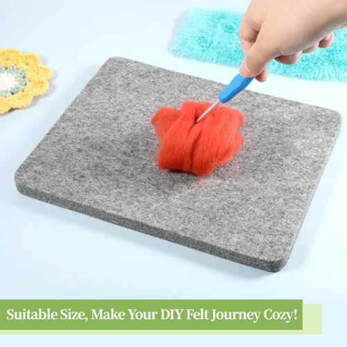 Needle Felting Pad, Grey Sponge Pad, 8×10 in Needle Felting Mat for Any Wool Felting Supplies - size: 8×10 inch