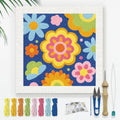 DOODLREAM Colorful Flowers Punch Needle Kit for Beginner 9.4" x 9.4" - color: Flowers