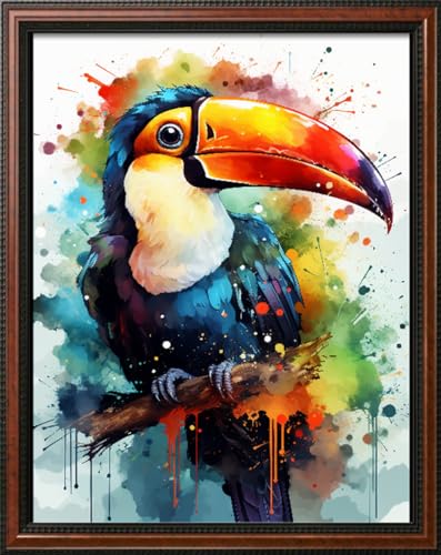 Leczany Cross Stitch Stamped Kit for Adults - Art Parrot | DIY Embroidery Starter Patterns Craft Kit Needlepoint for Beginner | 11CT, 3 Strands | 13.4x17.2 inches - color: 11CT Stamped kits, Art Parrot 13.4x17.2 inches