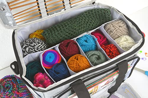 ArtBin Needleworks Project Bag, Portable Craft Tote, Grey - color: Gray, style: Needleworks Project Bag