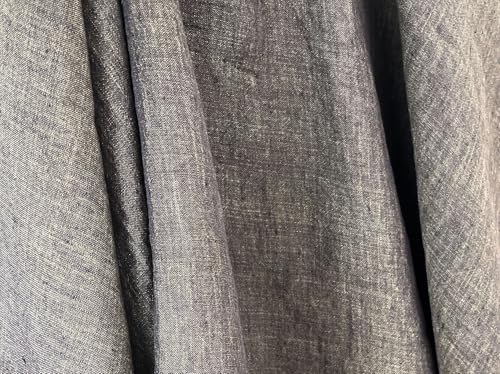 The Linen Lab | 100% Pure Linen Fabric from High-Twisted Yarn – Lightweight, Pre-Washed and Crisp, Cool & Soft Touch – 52" Width – for Apparel & Sewing (Dark Loden 7281, 3 Yard pre Cut) - color: Dark Loden 7281, size: 3 yard pre cut