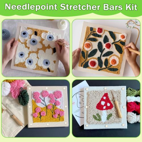 OwnMy 7 Inch Needlepoint Stretcher Bars Wood Stretcher Bars for Needlework - size: 7 Inch