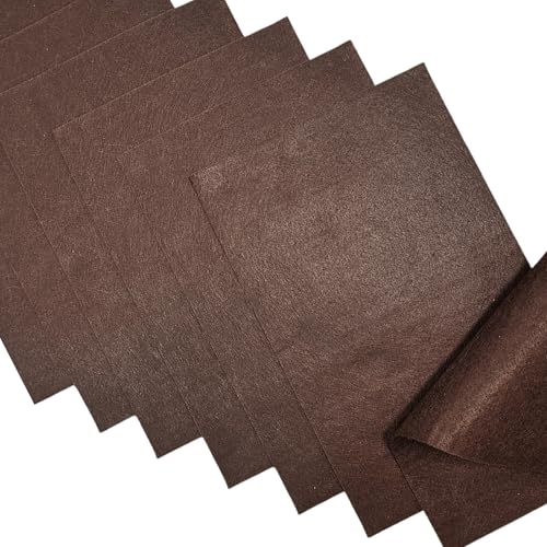 Jtnohx Soft Felt Sheets Color Felt Fabric for Sewing Dark Brown 7Pcs 8"x12" - color: Dark Brown