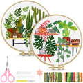 TINDTOP Embroidery Kit for Adult, Embroidery Kit for Beginners - color: Cactus