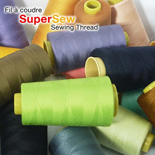 Superpunch SuperSew Polyester Thread, 4 Cones of 3000 m, Shade 2176 - color: Haystack Beige 2176