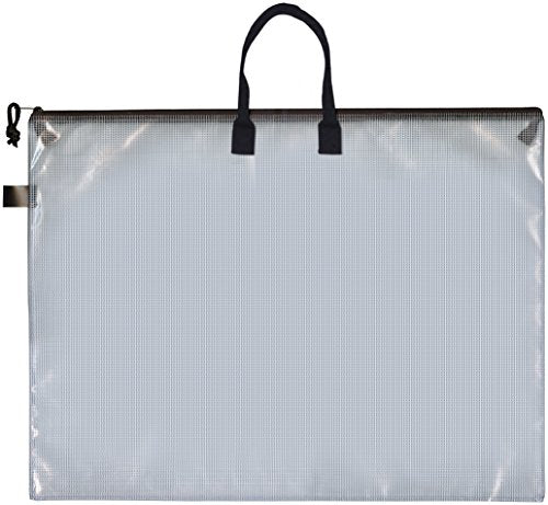 PRO ART Mesh & Vinyl Zipper Bag W/Handle 12x16 - size: 12-inch x 16-inch Mesh Bag with Zipper and Handle