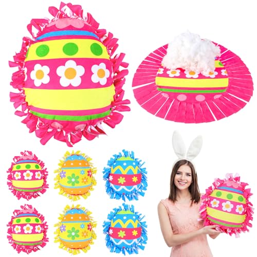Weysat 6 Sets Easter Egg Tied Pillow Craft Kit DIY Easter Egg Pillow Craft Gifts with PP Cotton for Spring Party Decor Vbs School Favors Classroom Giveaways - style: Easter
