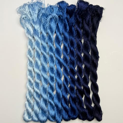 100% Mulberry Silk Embroidery Thread 10 Colors 110m Each (56) - color: C56