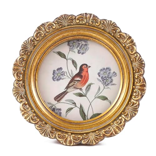 Vintage Picture Frames 3x3 Round Bronze Antique Picture Frames with Glass Front Handcrafted Rustic Home Decor for Wall Mount and Tabletop Gallery Wall Art - color: Bronze, size: 3x3 Round