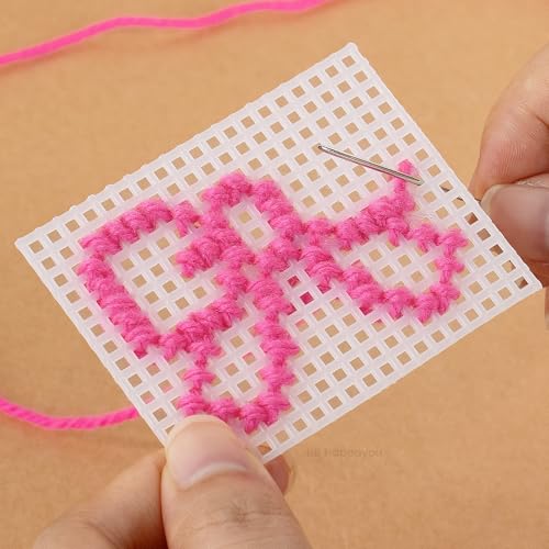 BB Hapeayou Cross Stitch Kits Beginners Needlework Plastic Canvas Crafts
