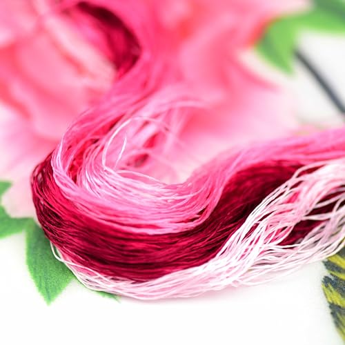 Natural 100% Silk Thread, Handmade Embroidery Thread Silk Floss 8 Colors 110m Each (09) - color: 09