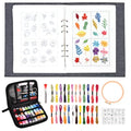 yewgag 2026 New Embroidery Stitch Book Kit,Loose-Leaf Design,Large Size,with 6'' Embroidery Hoop,24 Colors Embroidery Thread,138 Patterns,Stitch Diagram,Complete Sewing Tool,Sewing Kits for Beginners