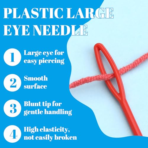 40 PCS Plastic Needles for Yarn 2 Sizes Yarn Sewing Needle - size: 40 PCS