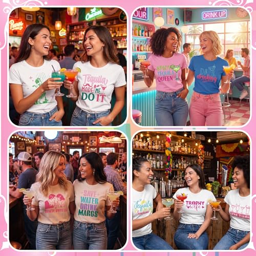 Tellingyou 36 Sheets Bar Themed Iron on Transfers Western Dtf Ready to Press Cowgirl & Tequila Party Patches Vinyl Iron on Patch Embroidered Applique for T Shirt Pillow Covers DIY - style: Vintage Bar Style