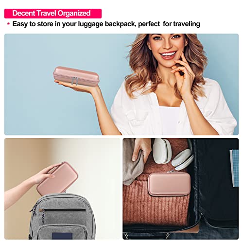 Elonbo Diabetic Supplies Travel Case for Glucose Meter Diabetes Testing Kit - color: Rose Gold