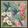 Redxing Stamped Cross Stitch Kits Embroidery kit for Beginners Adults Full Range of Embroidery Patterns Starter Kits DIY Printed Cross Stitch Kits Needlepoint Kits 11CT-Birds Flower 17.7x17.7 inch - color: Style 23