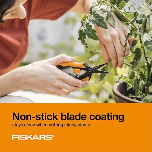 Fiskars 6" Non-Stick Pruning Snips, Resin-Resistant Garden Scissors - style: Non-Stick Snips