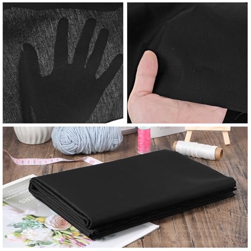 100% Black Cotton Fabric 5 Yards 59 Inches Wide Cotton Quilting Fabric by The Yard, Soft Embroidery Muslin Fabrics for Sewing Material Apparel Cloth - color: Black, size: 5 Yards