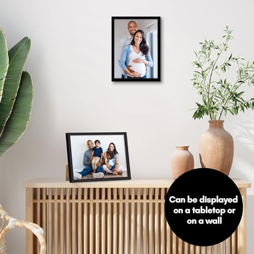 Americanflat 8x11 Picture Frame 2-Pack - Slim Molding - Black - size: 8x11