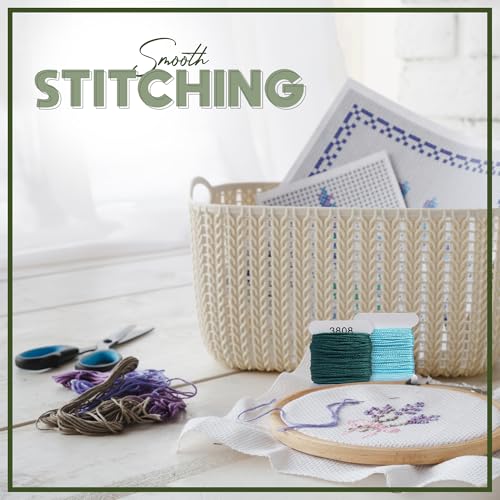 Embroidery Floss Kit and Refills - Cotton Threads - DMC Color Coding for Cross Stitch, String Crafts, Friendship Bracelets - color: 3348 Light Juniper