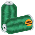 New brothread 2 Huge Spools Embroidery Machine Thread -Christmas Green - color: Christmas Green-1754