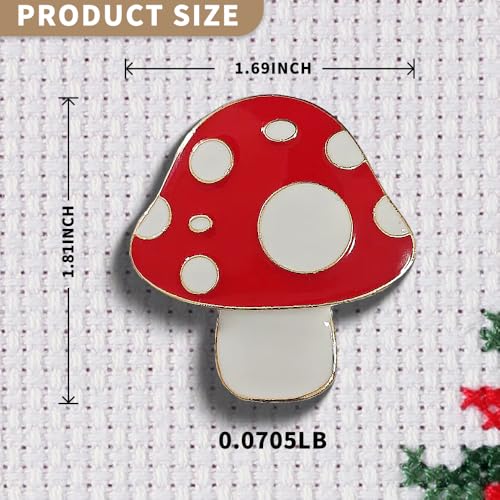 Needle Minder Magnet, Magnetic Needle Minder, Needle Minders Magnetic Cross Stitch Accessories, Magnetic Needle Holder, Life Tree, Butterfly, Cats, Owl, Heart (Mushroom) - size: Mushroom