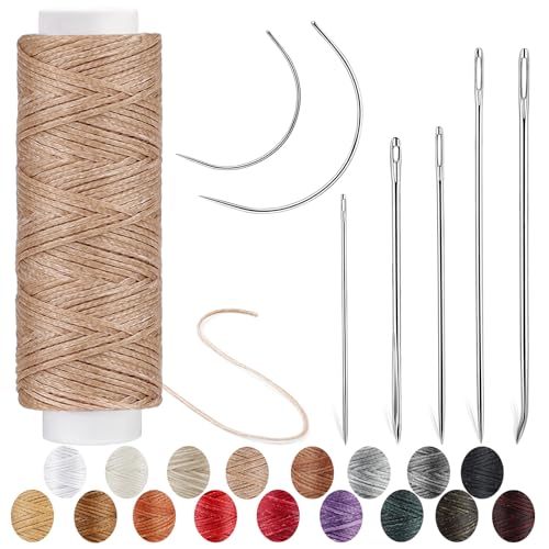 Waxed Thread, Upholstery Needle and Thread 32 Yards Khaki - color: Original Khaki, size: 32Yard