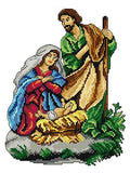 Crafting Spark Counted Cross-Stitch Kit on Plastic Canvas with Birth of Christ. Gorgeous Ornament 7.09x9.45 Inches. 14 Count Plastic Canvas Sheet 8.27x11.02 Inches. Great for Art & Craft Amateurs - color: Birth of Christ