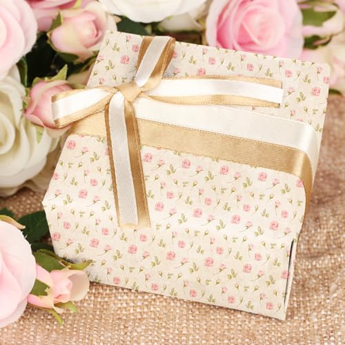 Whaline 12 Pcs Spring Fabric Squares Cotton Fabric Bundles Small Pink Retro Rose Floral Sewing Fabrics for DIY Sewing Craft Decor, 10 x 10 Inch - color: Pink, size: 10 x 10 inches