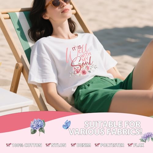 Dtf Transfers Ready to Press - 20Pcs Christian Bible Verse Iron on Transfer for Tshirts, Inspirational Quotes Iron on Decals Patches, Floral Heat Trasnefer for DIY Clothes Bags Hats Pillows - color: Christian Bible Verse797