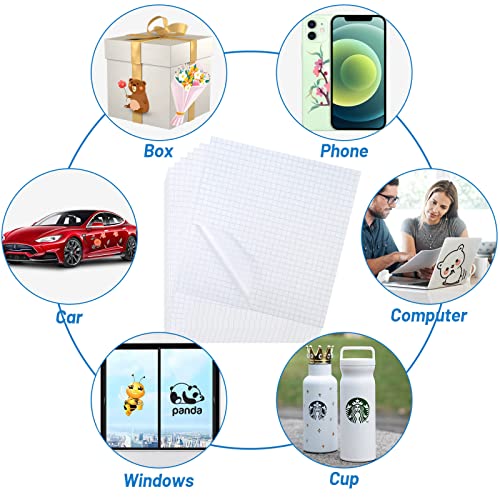 selizo 20 Pack Clear Transfer Tape, Contact Paper Decal Transfer Sheet Low Tack Ease Paper Transfer Tape for Craft - color: 20 Pack, size: Low Tack Tape without Grid Lines