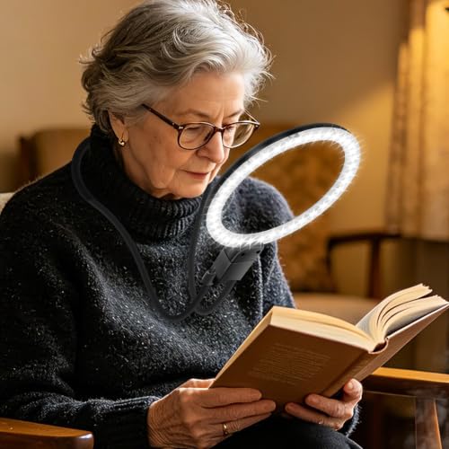6X Hands Free Magnifying Glass with Light for Close Work, Neck Magnifier