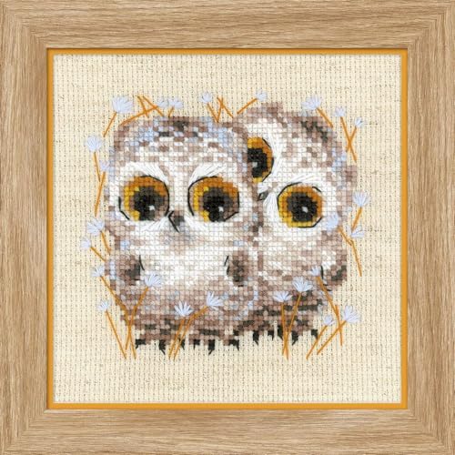 RIOLIS 1755 Little Owls Counted Cross Stitch Kit 5.12 x 5.12 in - style: Custom
