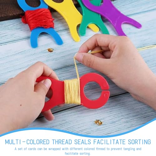 Yarn Bobbins 20 Pieces 5 Colors Crochet Sewing Thread Organizer Winder Tool