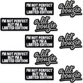 10PCS Slogan Embroidered Patches, Iron On Sew On Appliques for DIY Crafts - color: Letter
