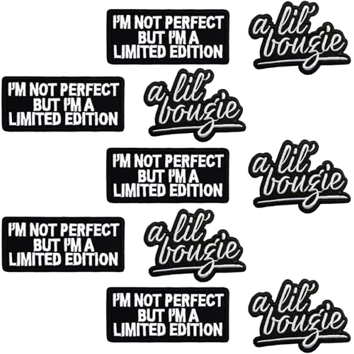 10PCS Slogan Embroidered Patches, Iron On Sew On Appliques for DIY Crafts - color: Letter